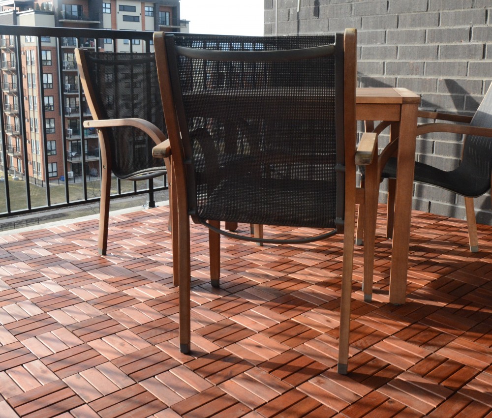 100% Acacia wood tiles