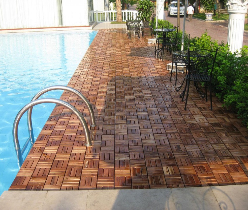 100% Acacia wood tiles