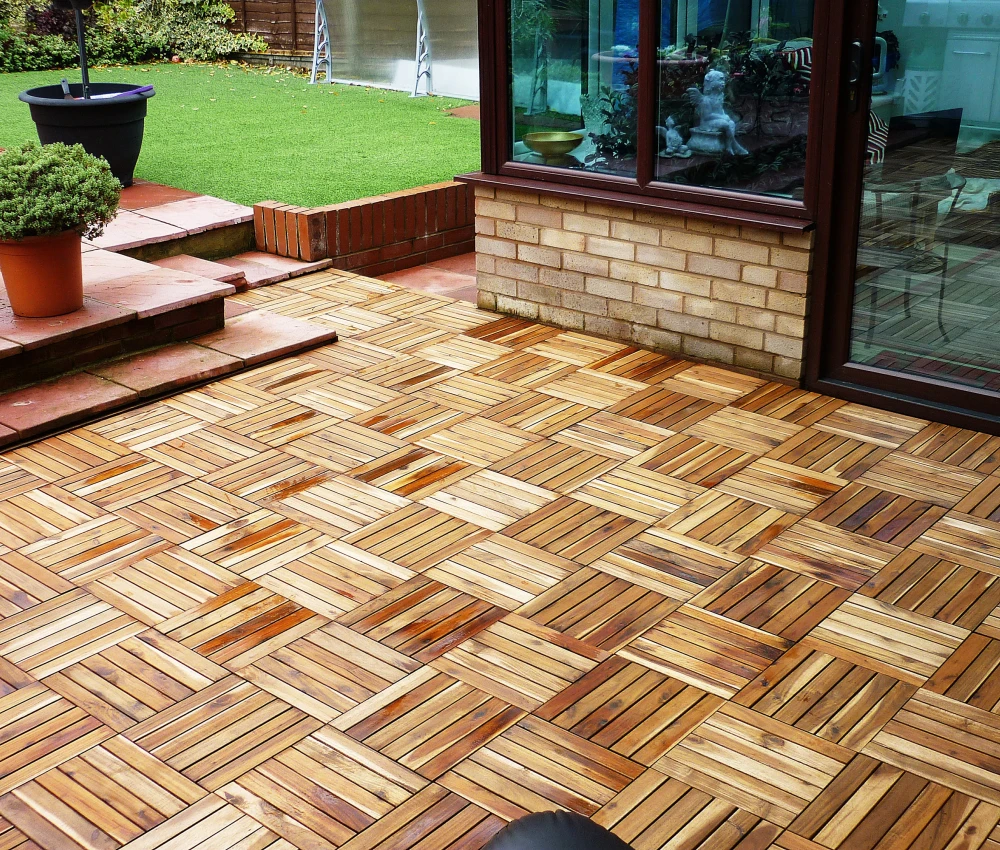 100% Acacia wood tiles